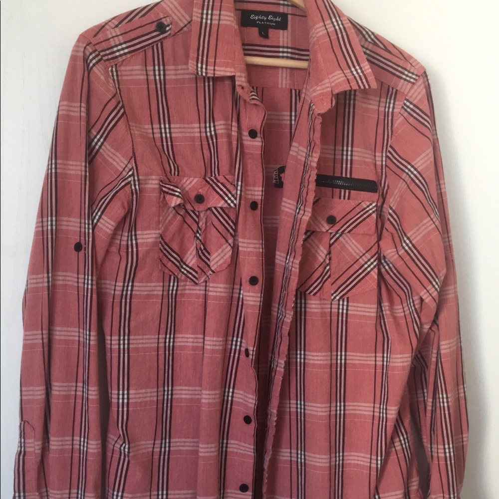 Men’s red button up - Picture 2 of 5